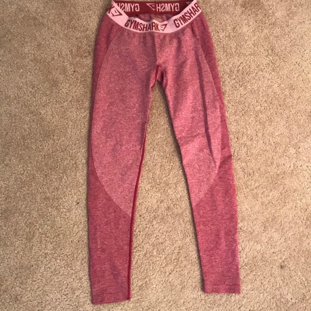 Gymshark Flex Leggings- Pink/Red Size M